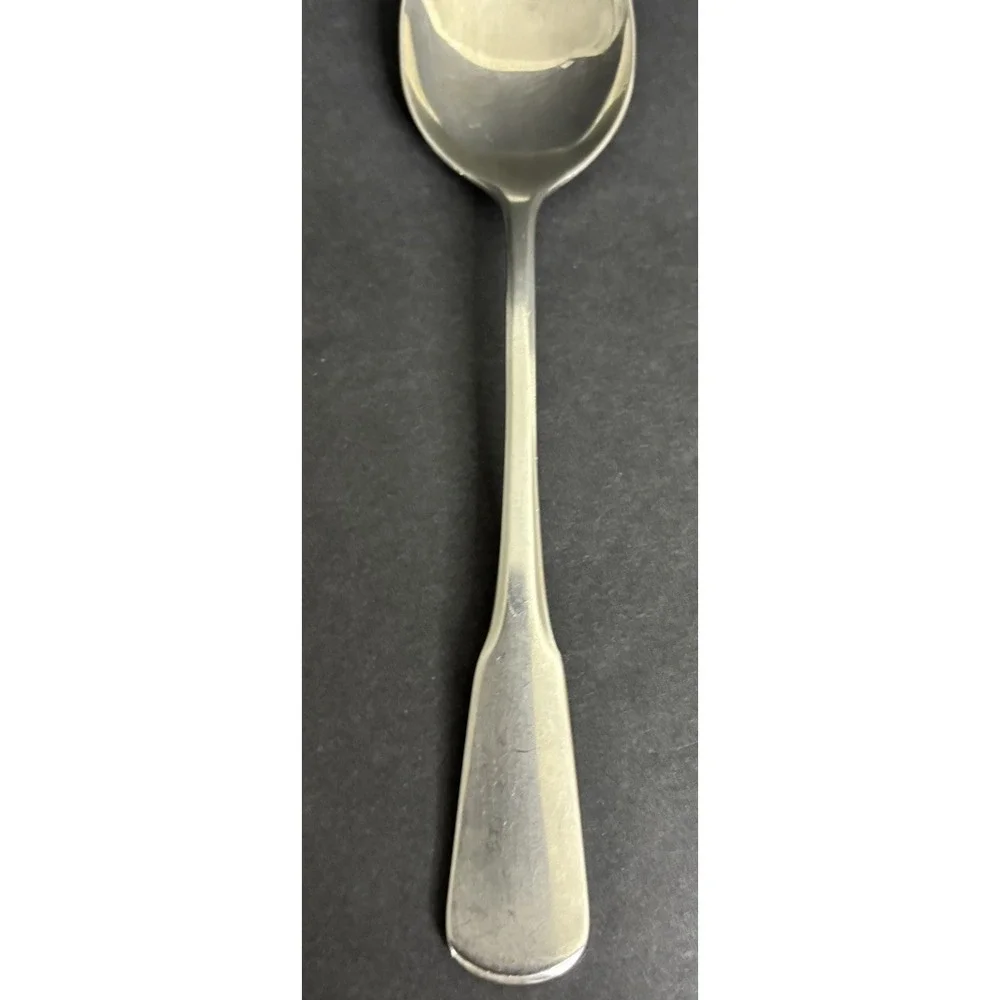 4 Oneida Colonial Boston Minute Man Oval Soup Spoons 6 7/8